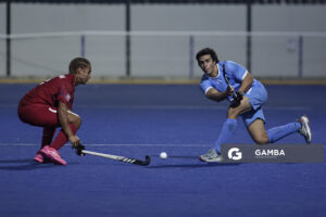 Matias Pereiro, de Uruguay. Copa Panamericana de Hockey. Cancha Celeste.