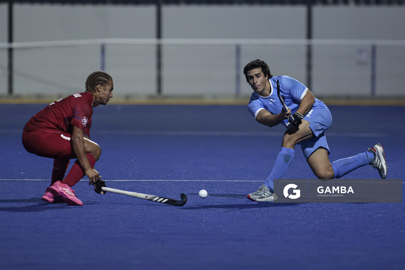 Matias Pereiro, de Uruguay. Copa Panamericana de Hockey. Cancha Celeste.