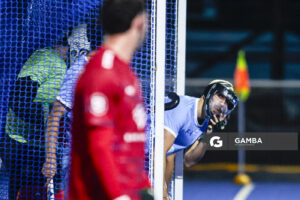 Mateo Pereiro, de Uruguay. Copa Panamericana de Hockey. Cancha Celeste.