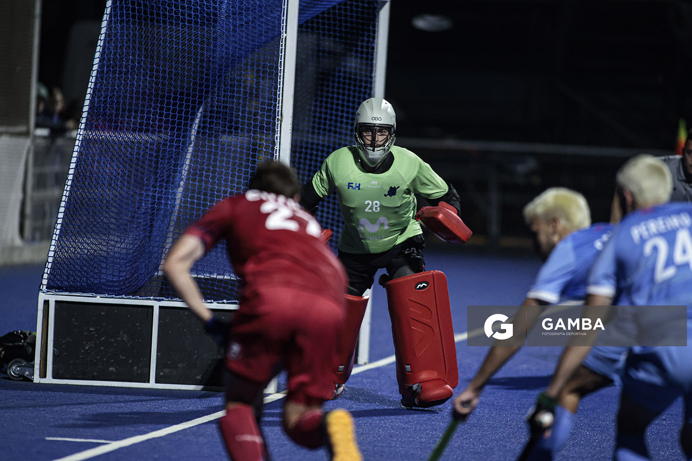 Rodrigo Castro, de Uruguay. Copa Panamericana de Hockey. Cancha Celeste.