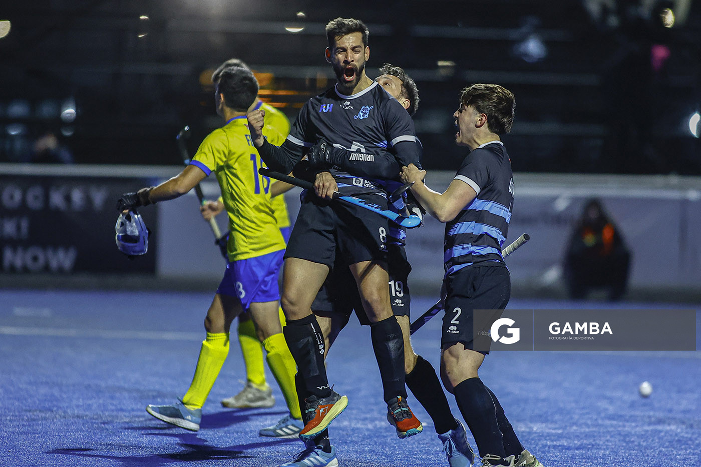 Gonzalo Martinoni, de Uruguay. Copa Panamericana de Hockey. Cancha Celeste.