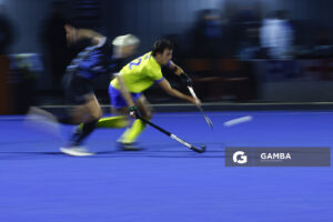 Bruno Mendoca, de Brasil. Copa Panamericana de Hockey. Cancha Celeste.