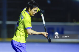 Yuri Van Der Heijden, de Brasil. Copa Panamericana de Hockey. Cancha Celeste.