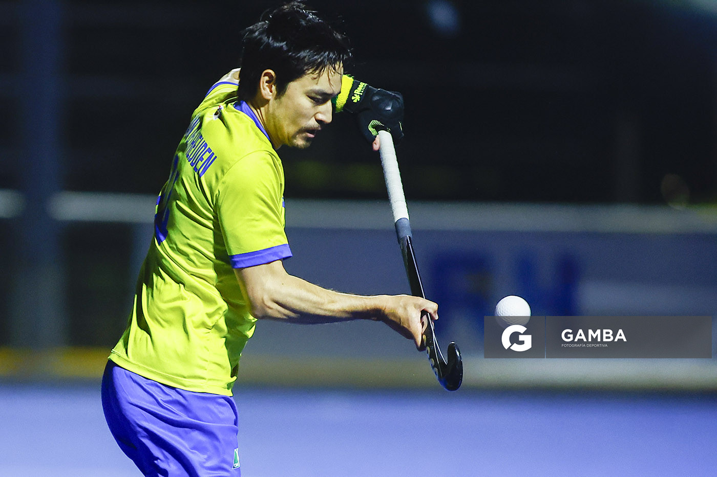 Yuri Van Der Heijden, de Brasil. Copa Panamericana de Hockey. Cancha Celeste.