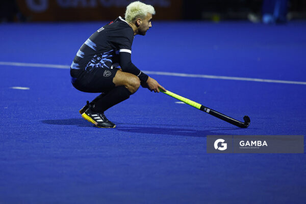 Mateo Pereiro, de Uruguay. Copa Panamericana de Hockey. Cancha Celeste.