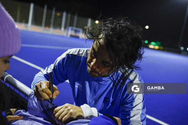Juan Diego Casal, de Uruguay. Copa Panamericana de Hockey. Cancha Celeste.