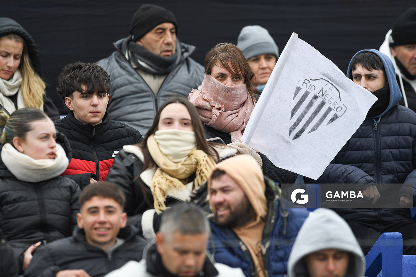Hinchas de Río Negro. 21ª Copa Nacional de Clubes. Estadio Casto Martínez Laguarda.