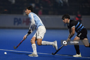 Nicolás Keenan, de Argentina. Copa Panamericana de Hockey. Cancha Celeste.