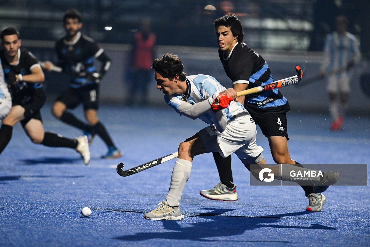 Lucas Toscani, de Argentina. Copa Panamericana de Hockey. Cancha Celeste.
