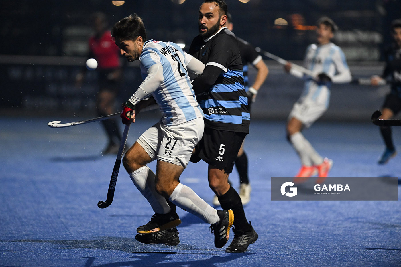 Tadeo Marcucci, de Argentina. Copa Panamericana de Hockey. Cancha Celeste.