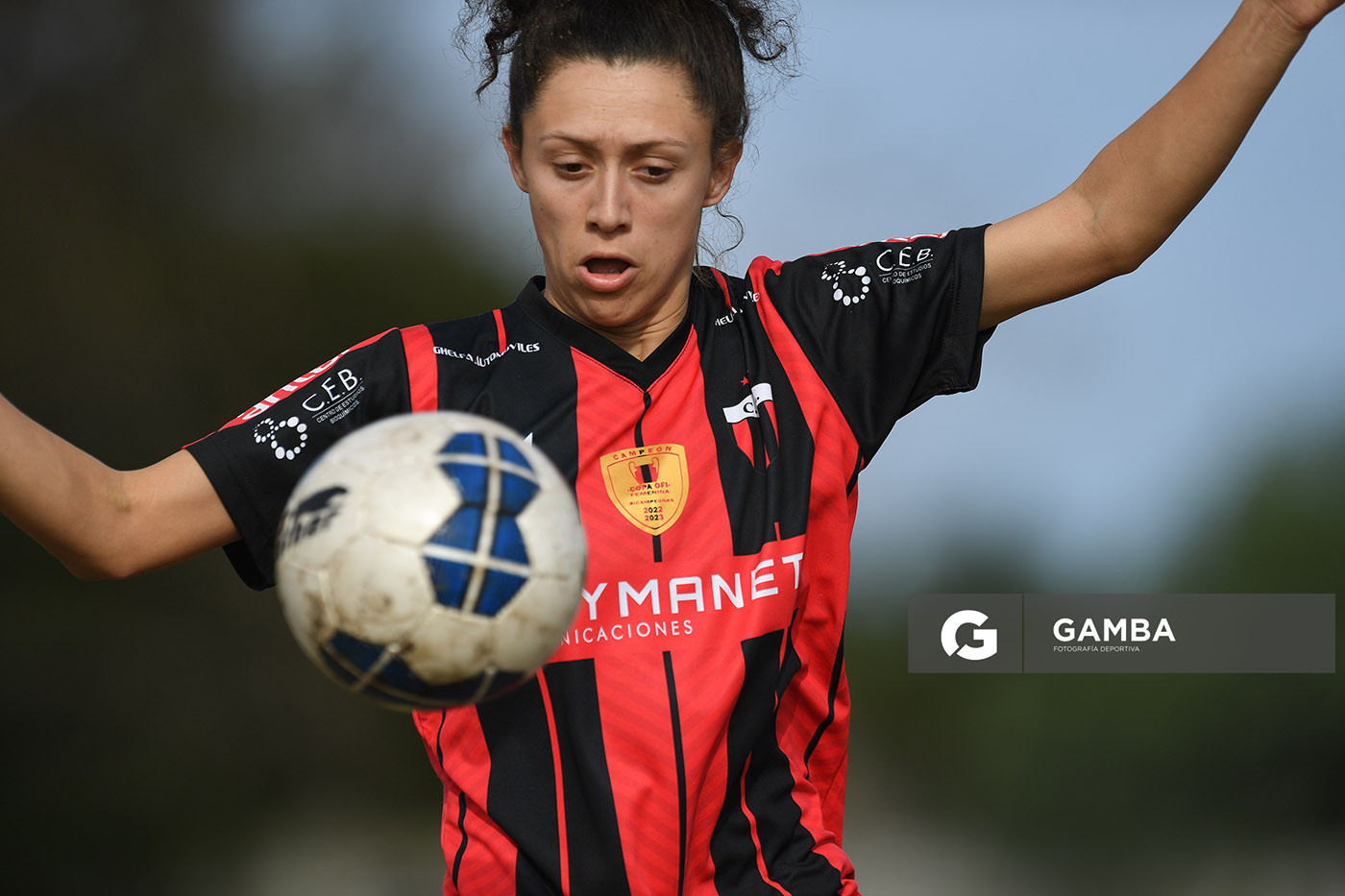 Natalia Arbelo, de Litoral. 23ª Copa Nacional de Fútbol Femenino. Estadio Parque Agustín Rivaben.