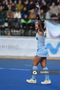 Agustina Gorzelany, de Argentina. Copa Panamericana de Hockey. Cancha Celeste.