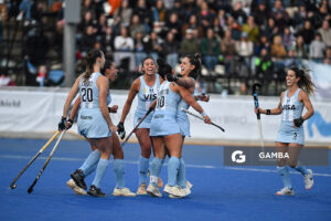 Agustina Gorzelany, de Argentina. Copa Panamericana de Hockey. Cancha Celeste.