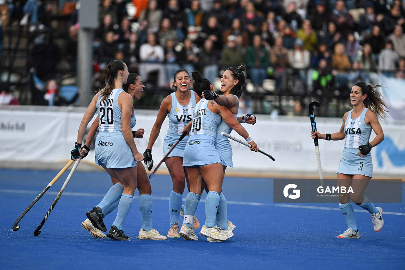 Agustina Gorzelany, de Argentina. Copa Panamericana de Hockey. Cancha Celeste.