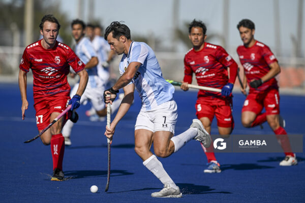 Nicolás Keenan, de Argentina. Copa Panamericana de Hockey. Cancha Celeste.