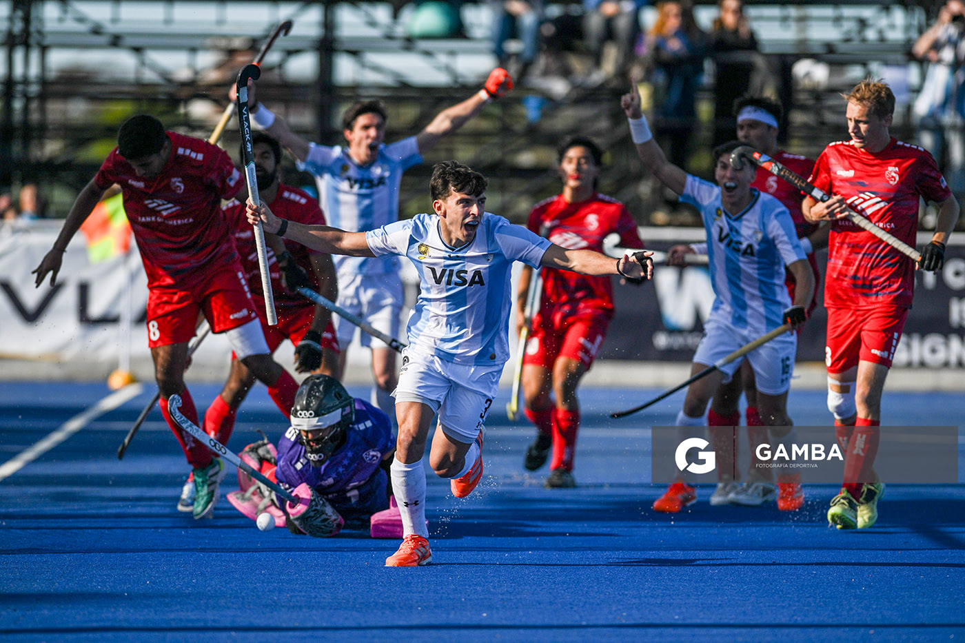 Bautista Capurro, de Argentina. Copa Panamericana de Hockey. Cancha Celeste.
