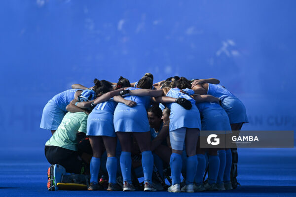 Jugadoras de Uruguay. Copa Panamericana de Hockey. Cancha Celeste.