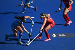 Agustina Díaz, de Uruguay. Copa Panamericana de Hockey. Cancha Celeste.