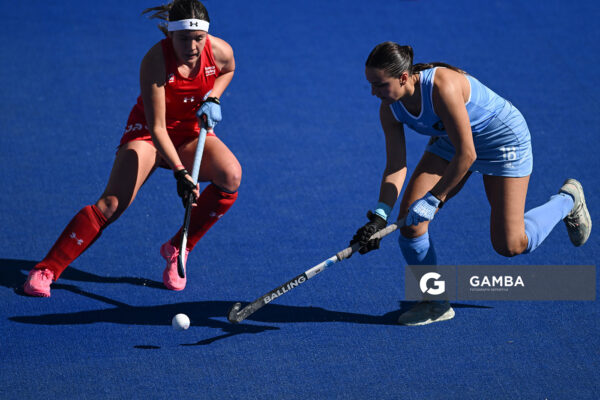 Agustina Díaz, de Uruguay. Copa Panamericana de Hockey. Cancha Celeste.