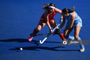 Agustina Díaz, de Uruguay. Copa Panamericana de Hockey. Cancha Celeste.