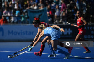 Teresa Viana, de Uruguay. Copa Panamericana de Hockey. Cancha Celeste.