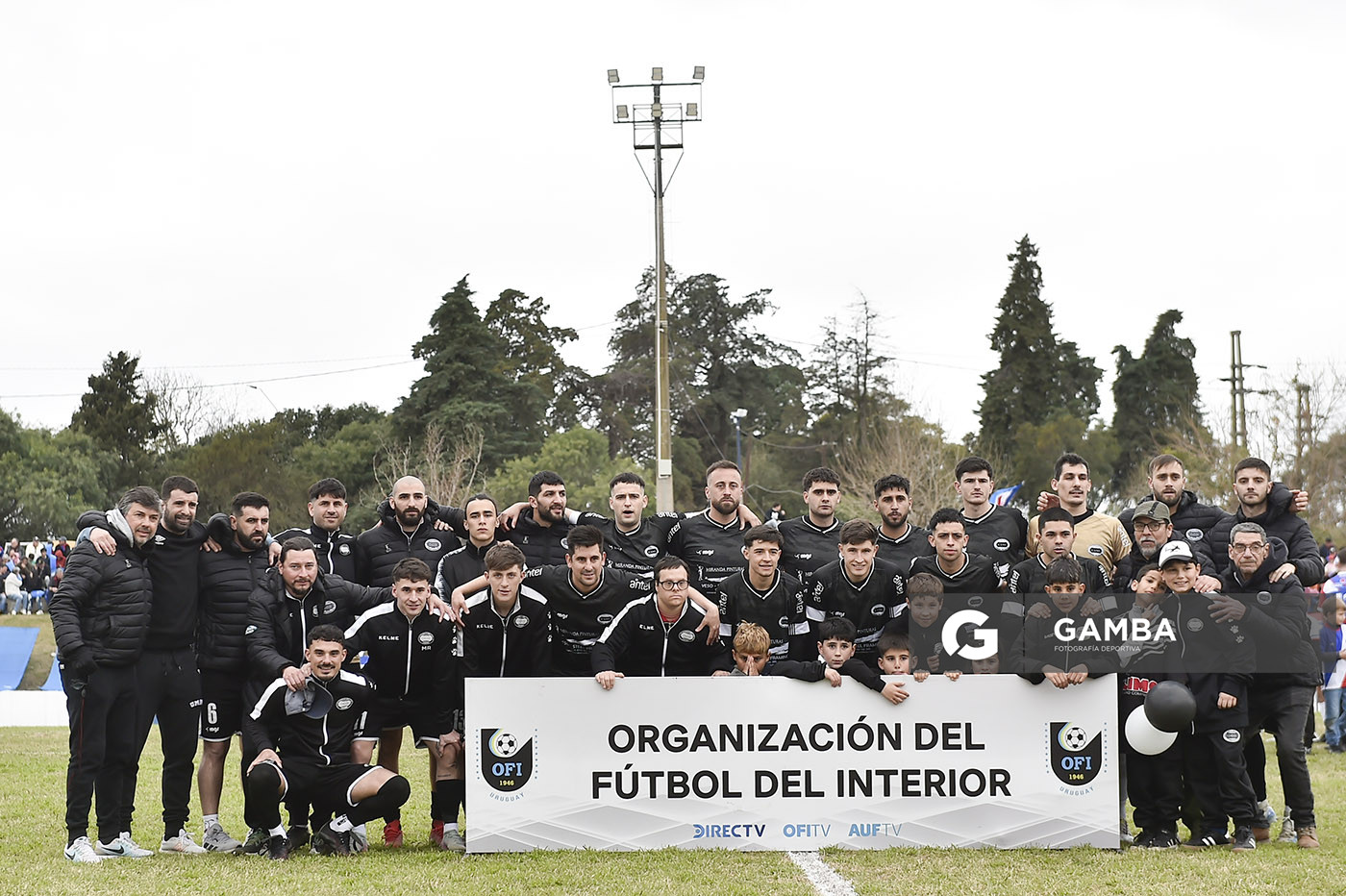 Plantel de San Carlos. 21ª Copa Nacional de Clubes Divisional B. Estadio Parque Evelio Isnardi.