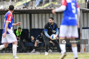 Bruno Capellino, director técnico de San Carlos. 21ª Copa Nacional de Clubes Divisional B. Estadio Parque Evelio Isnardi.