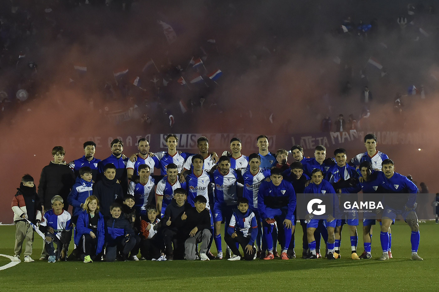 Titulares de Huracán. Copa AUF Uruguay. Estadio Juan Antonio Lavalleja.