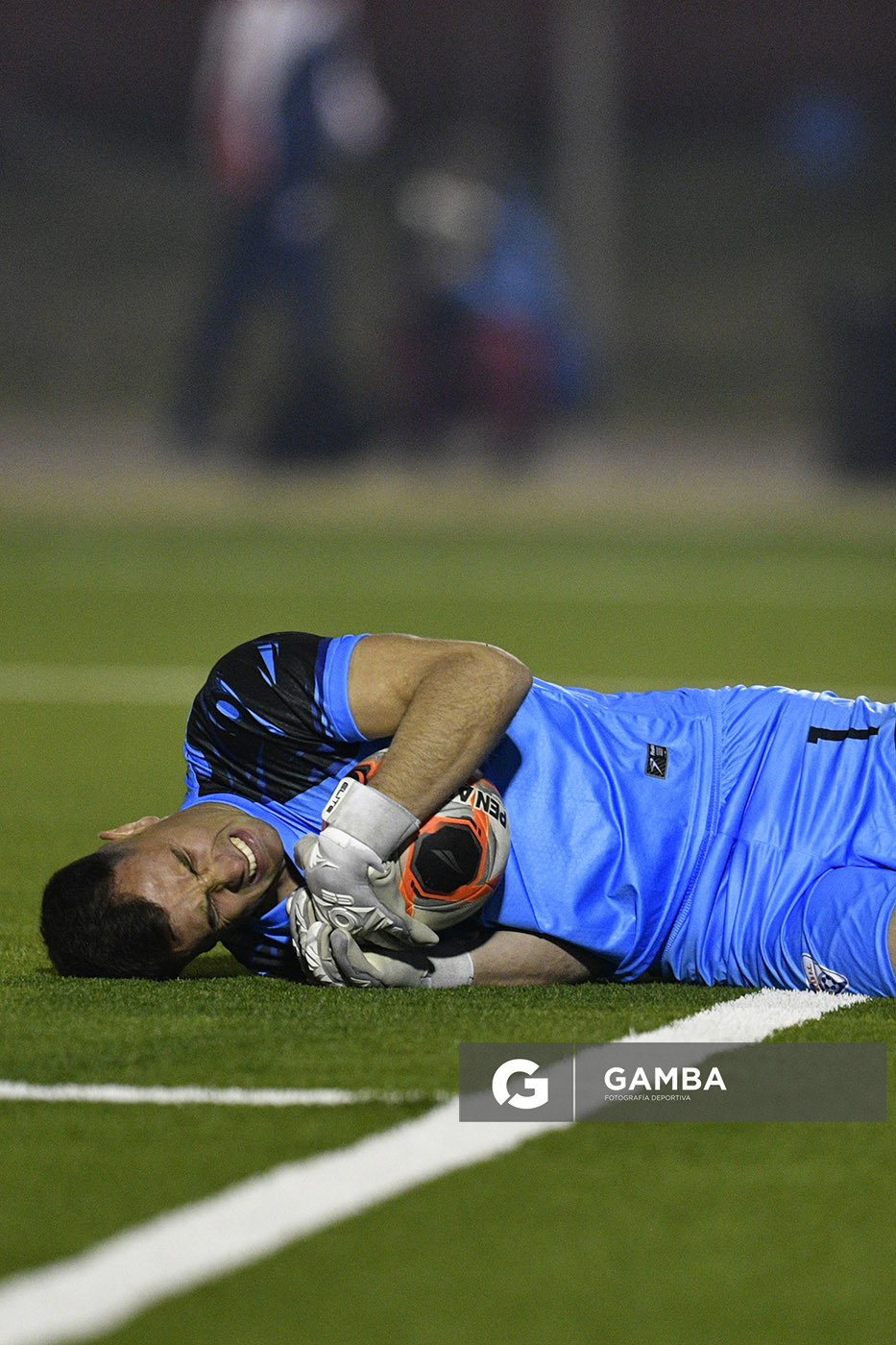 Aaron Soria, golero de Huracán. Copa AUF Uruguay. Estadio Juan Antonio Lavalleja.