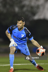 Aaron Soria, golero de Huracán. Copa AUF Uruguay. Estadio Juan Antonio Lavalleja.