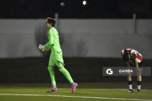 Facundo Machado, golero de Racing. Copa AUF Uruguay. Estadio Juan Antonio Lavalleja.