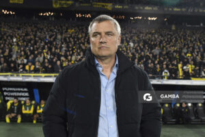 Diego Aguirre, director técnico de Peñarol. Copa Conmebol Libertadores. Estadio Campeón del Siglo.