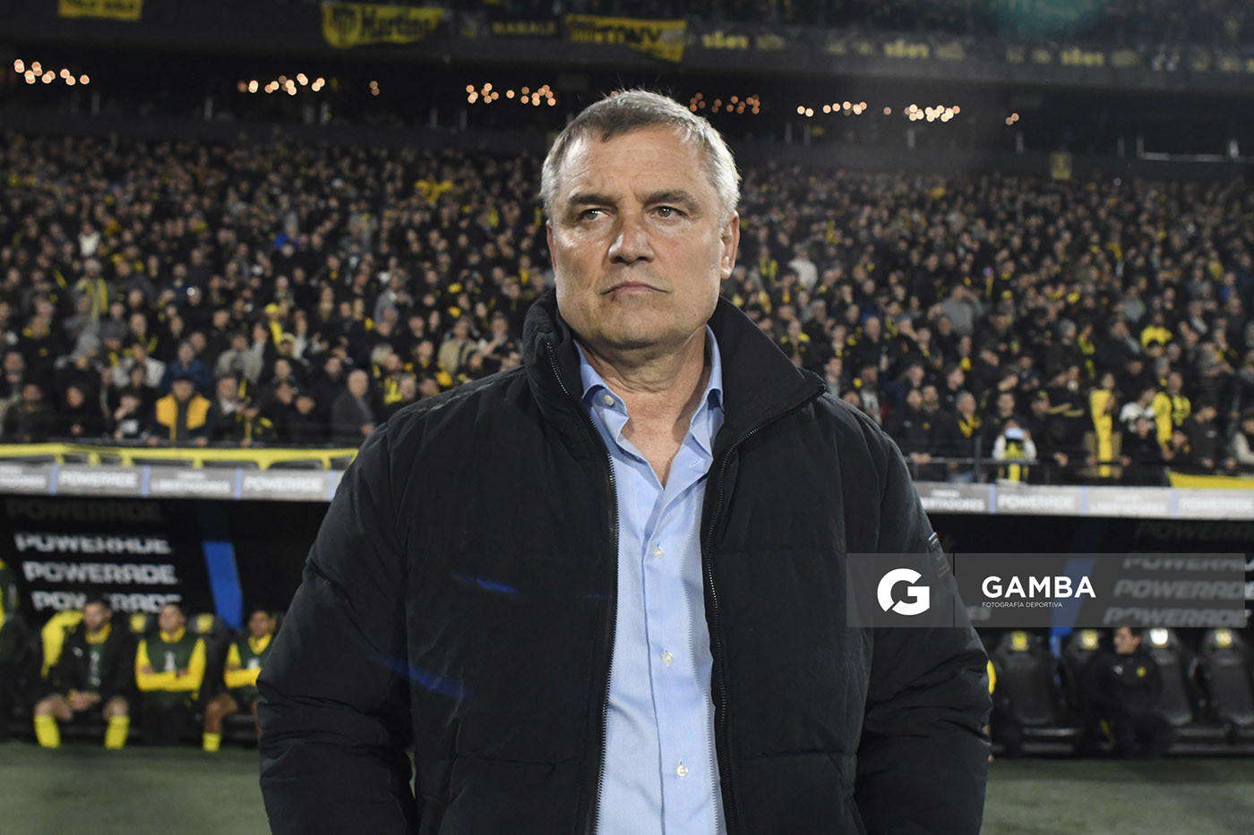 Diego Aguirre, director técnico de Peñarol. Copa Conmebol Libertadores. Estadio Campeón del Siglo.