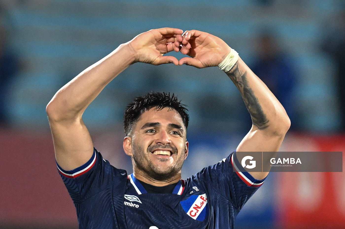 Maximiliano Gómez, de Nacional. Torneo Clausura. Estadio Centenario.