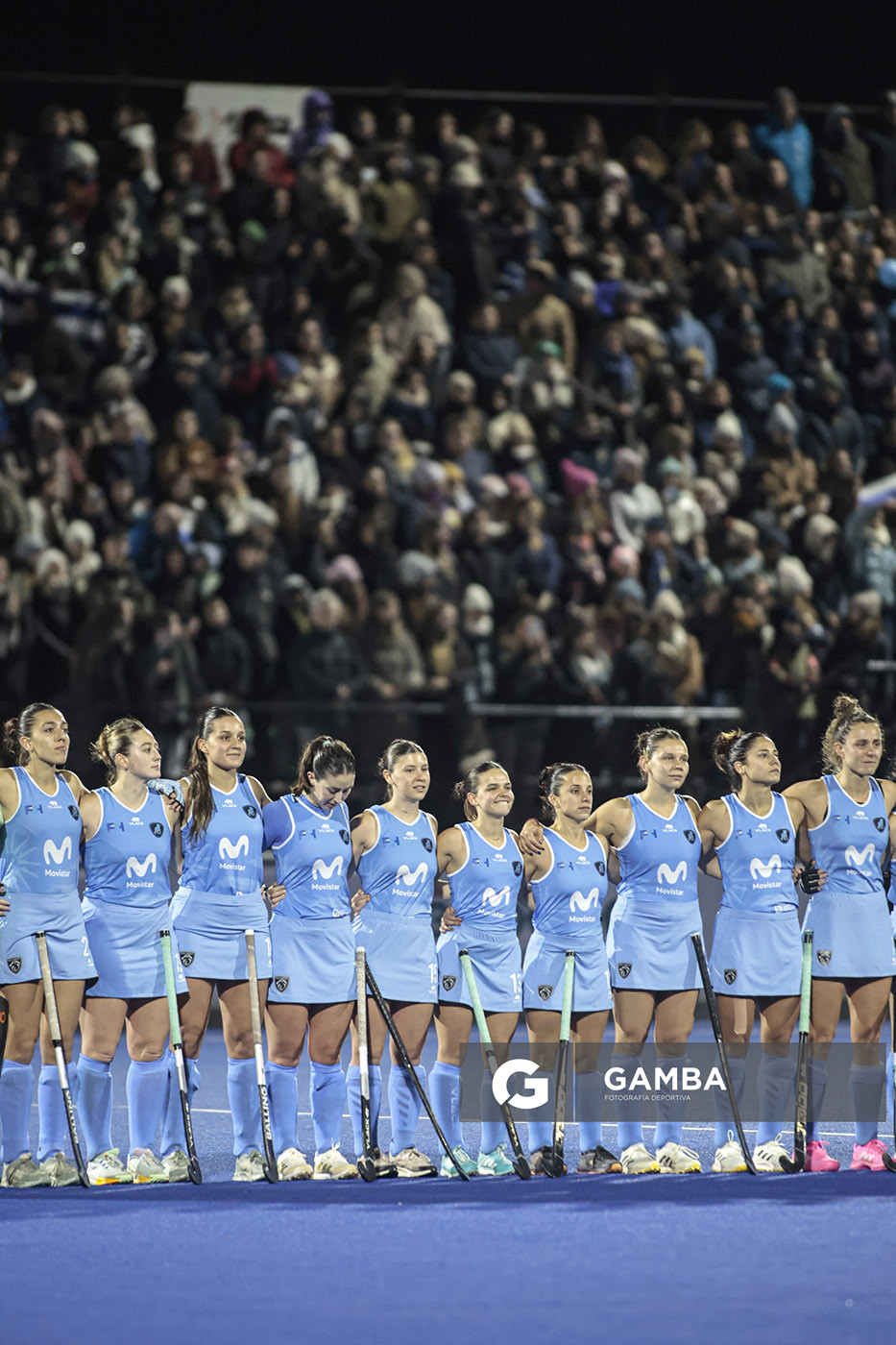 Jugadoras de Uruguay. Copa Panamericana de Hockey. Cancha Celeste.