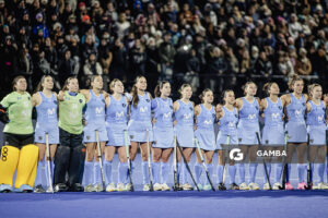 Jugadoras de Uruguay. Copa Panamericana de Hockey. Cancha Celeste.
