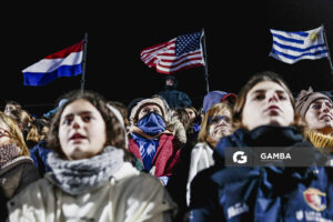 Hinchas de Uruguay. Copa Panamericana de Hockey. Cancha Celeste.