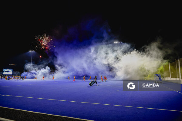 Previo al partido Uruguay vs Estados Unidos. Copa Panamericana de Hockey. Cancha Celeste.
