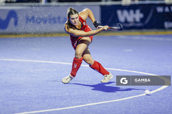Sanne Caarls, de Estados Unidos. Copa Panamericana de Hockey. Cancha Celeste.