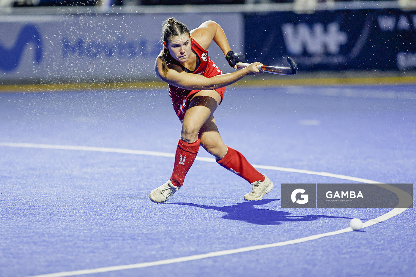 Sanne Caarls, de Estados Unidos. Copa Panamericana de Hockey. Cancha Celeste.