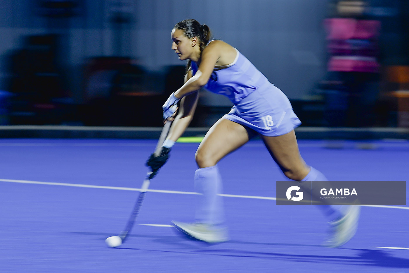 Agustina Díaz, de Uruguay. Copa Panamericana de Hockey. Cancha Celeste.