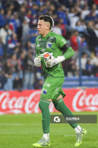 Sebastián Lentinelly, golero de Liverpool. Torneo Clausura. Estadio Gran Parque Central.
