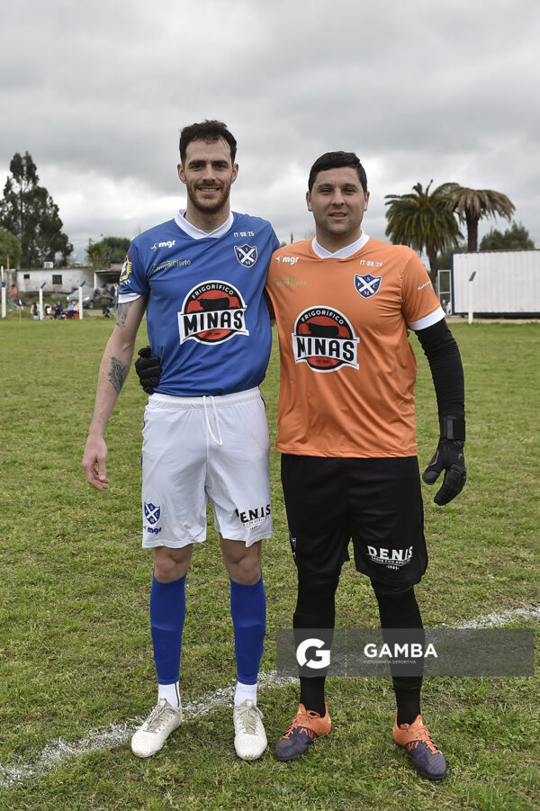 Ismael Corrales y Federico Armanetti, de Sportivo Minas. Campeonato Minuano. Complejo Deportivo de Sportivo Minas.