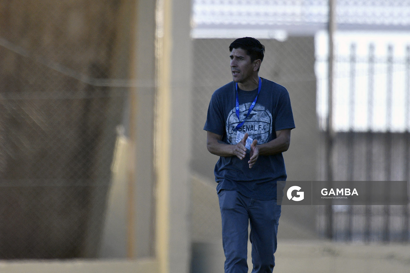 Diego Ifrán, director técnico de Litoral, 23ª Copa Nacional de Fútbol Femenino. Estadio Parque Artigas.