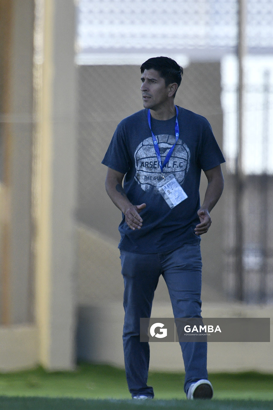Diego Ifrán, director técnico de Litoral, 23ª Copa Nacional de Fútbol Femenino. Estadio Parque Artigas.