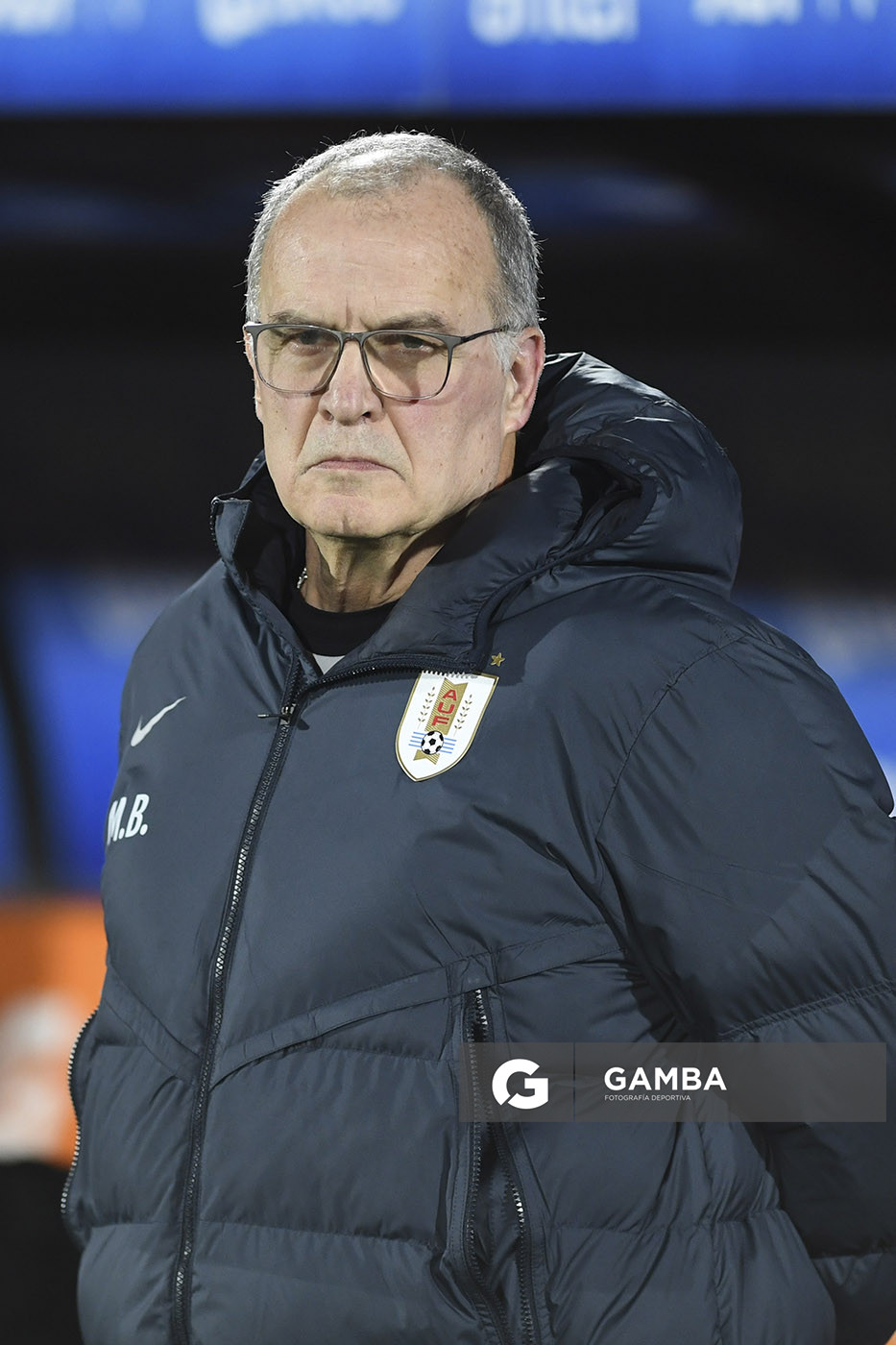 Marcelo Bielsa, director técnico de Uruguay, Eliminatorias sudamericanas. Estadio Centenario.
