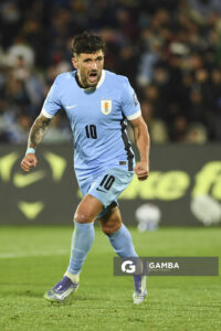 Giorgian de Arrascaeta, de Uruguay, Eliminatorias sudamericanas. Estadio Centenario.