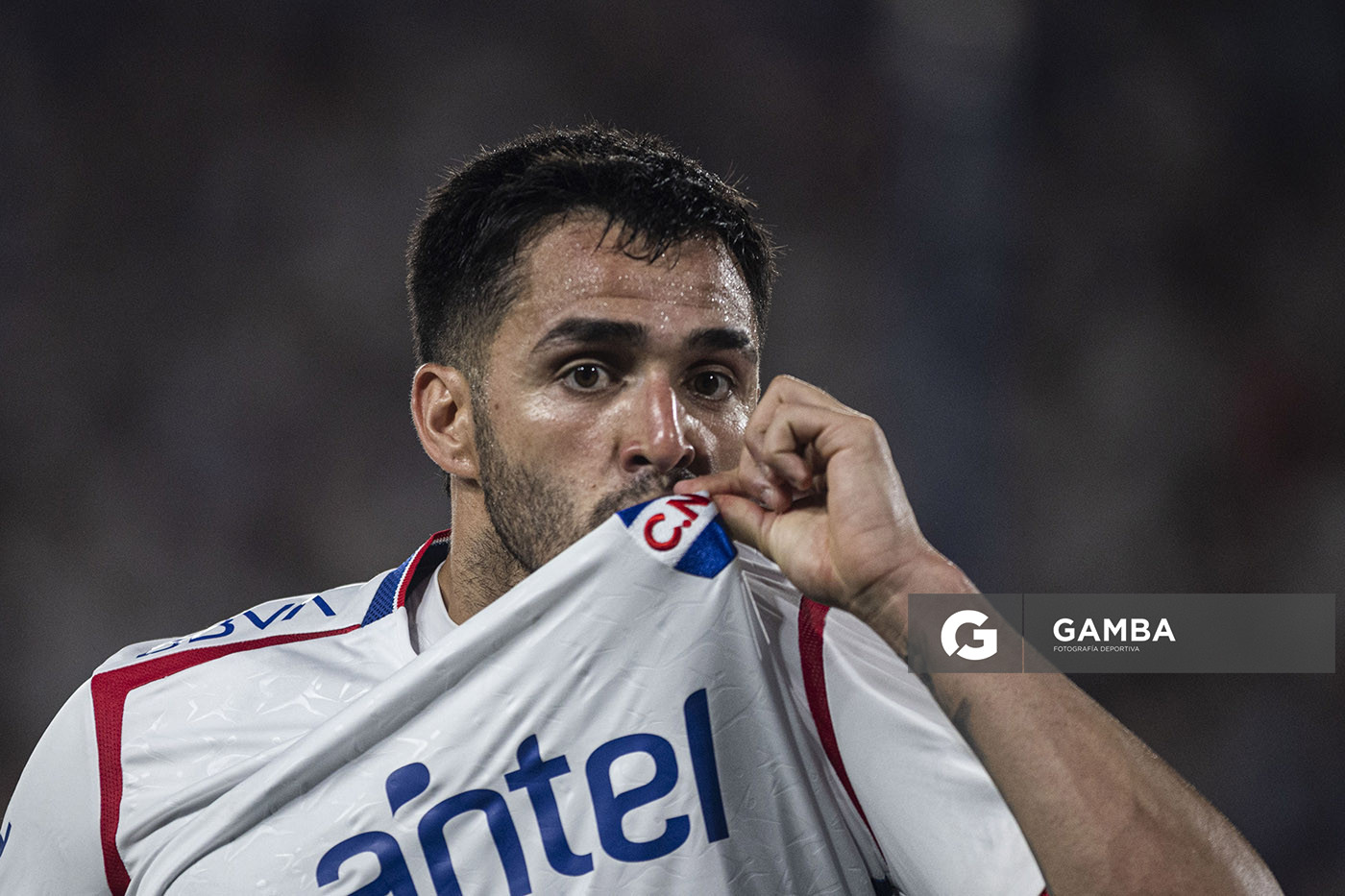 Maximiliano Gómez, de Nacional, Torneo Clausura. Estadio Gran Parque Central.