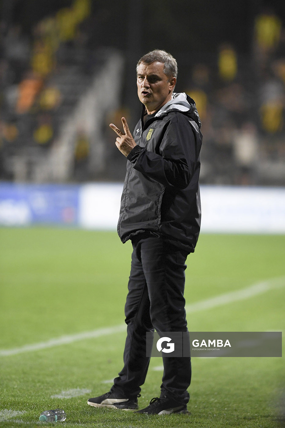 Diego Aguirre, director técnico de Peñarol, Copa AUF Uruguay. Estadio Parque Alfredo V. Viera.
