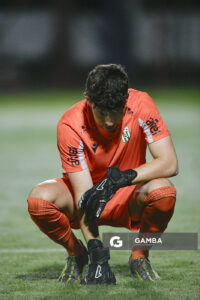 Lautaro Amadé, golero de Racing, Copa AUF Uruguay. Estadio Campeones Olímpicos.